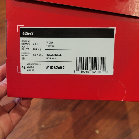 NWT New Balance 626v2 Slip Resistant Work Shoes Men 8.5 4E Black Leather Low Top - Picture 3 of 5